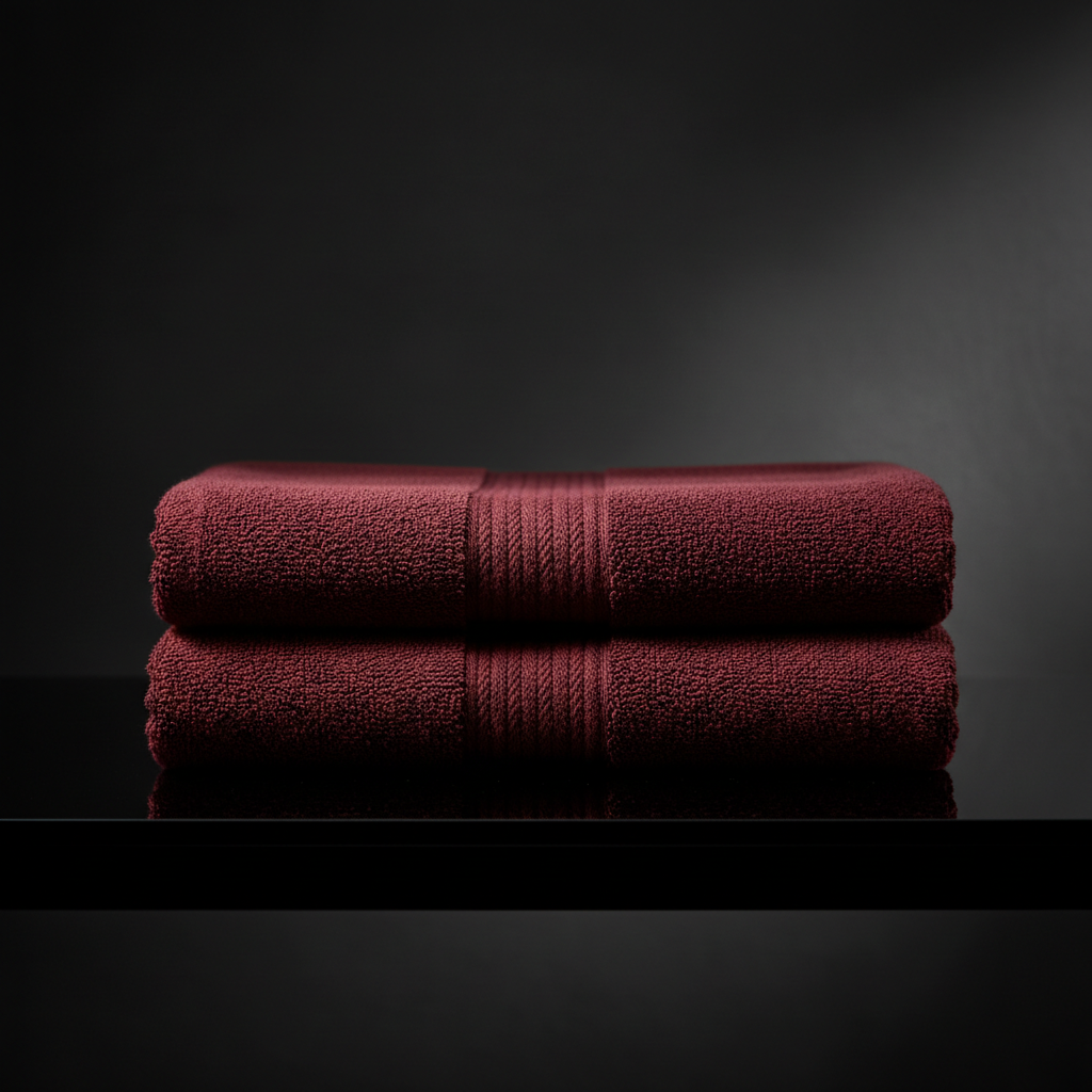 Noir Luxury Towel — Burgundy Wine Red